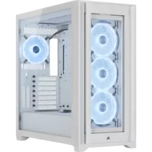 Corsair 5000X RGB QL Edition Mid Tower Tempered Glass PC Gaming Case - True White - CC-9011233-WW
