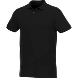 Elevate Mens Beryl Short Sleeve Organic Polo Shirt (XL) (Black)