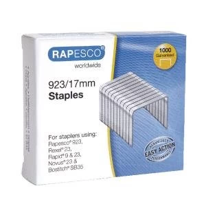 Rapesco 92317mm Staples Galvanised Finish Pack of 1000 1240