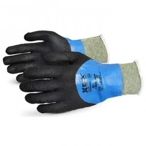 Superior Glove Emerald Cx Liquid Proof KevlarWireCore 8 Black Ref