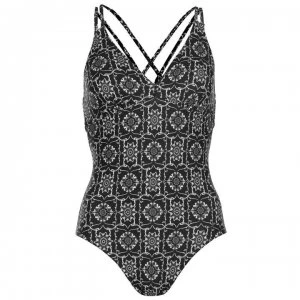 Zoggs Sacred Craft Crossback Swimsuit Ladies - Black
