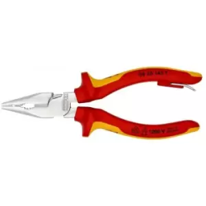 Knipex 145mm VDE Needle-Nose Combination Pliers with Tether Point - N/A