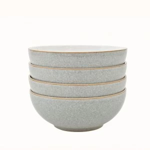 Denby Elements Light Grey 4 Piece Cereal Bowl Set