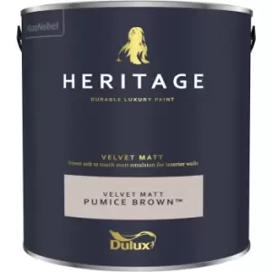 Dulux Heritage Velvet Matt Pumice Brown Matt Emulsion Paint 2.5L