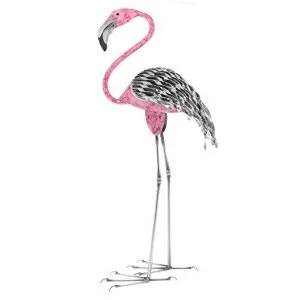 Country Living Hand Painted Metal Flamingo
