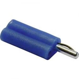 Banana plug Plug straight Pin diameter 2mm Blue Schnepp