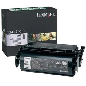 Lexmark 12A5840 Black Laser Toner Ink Cartridge