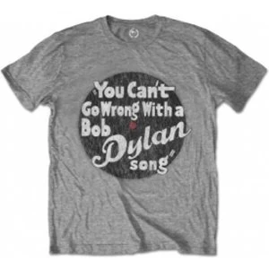 Bob Dylan You Cant Go Wrong Mens Grey T-Shirt: X-Large