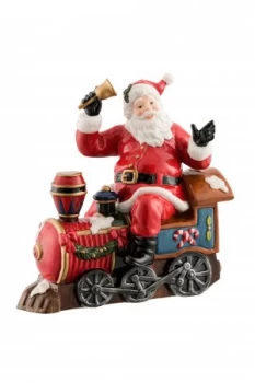 Aynsley Santa on Train ornament