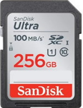 SanDisk Ultra 256GB SDXC Memory Card up to 100MB/s, Class 10 UHS-I