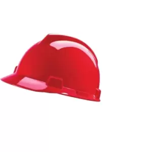 GV131 V-Gard Safety Helmet, Pushkey Sliding Suspension, Red
