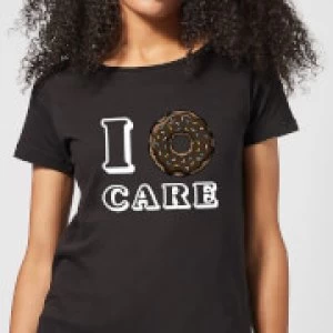 I Donut Care Womens T-Shirt - Black - 3XL - Black