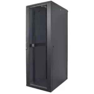 Intellinet Network Cabinet Free Standing (Standard) 42U Usable Depth 123 to 573mm/Width 503mm Black Flatpack Max 1500kg Server Rack IP20 rated 19" Ste