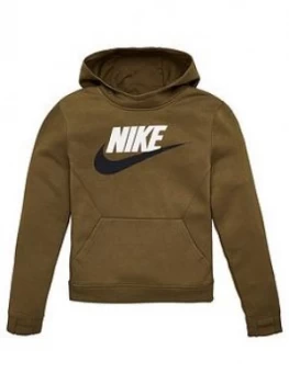 Boys, Nike Sportswear Club Fleece Hoodie - Khaki, Size L, 12-13 Years