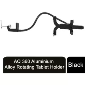 AQ 360 Aluminium Alloy Rotating Tablet Holder Adjustable Gooseneck -Black