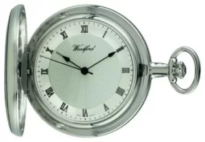 Woodford Chrome Silver Dial Full Hunter Mechanical Pocket Watch