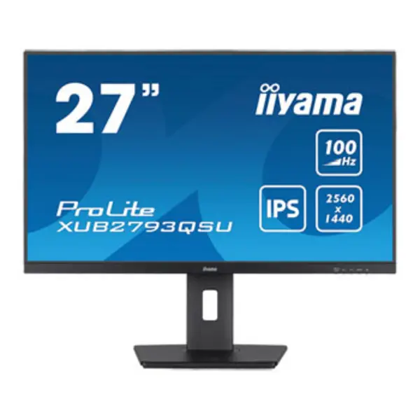 iiyama iiyama ProLite XUB2793QSU-B6 68.6cm (27") 2560 x 1440 pixels Quad HD LED 1 ms Black XUB2793QSU-B6