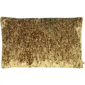 Kai Lynx Animal Print Velvet Cushion Cover, Gold, 40 x 60 Cm