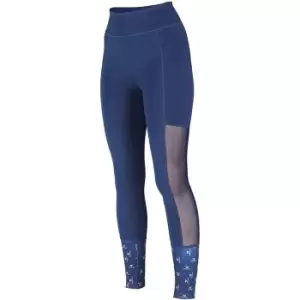 Aubrion Womens/Ladies Elstree Mesh Horse Riding Tights (L) (Navy)