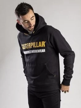 Caterpillar CAT Workwear Essential Logo Hoodie - Black Size M Men