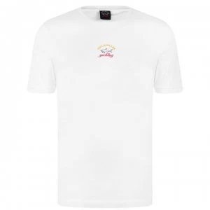 Paul and Shark Mid Chest t Shirt - White 010