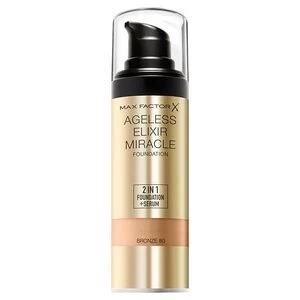 Max Factor Ageless Elixir Miracle Foundation 2In1 80 Bronze Nude