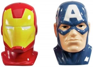 Marvel Captain America Iron Man Salt Pepper Shakers