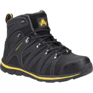 Amblers Mens Edale AS254 Safety Boots (7 UK) (Black/Yellow)