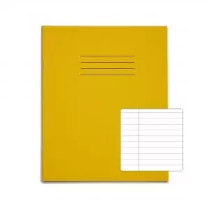 RHINO 8 x 6.5 Exercise Book 48 Pages 24 Leaf Yellow 8mm Lined with