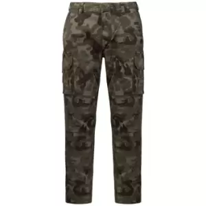 Kariban Adults Unisex Multi-Pocket Cargo Trousers (32R) (Camouflage) - Camouflage