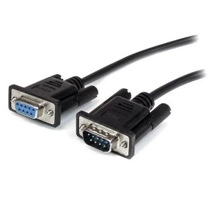 StarTech 0.5m Black Straight Through DB9 RS232 Serial Cable MF