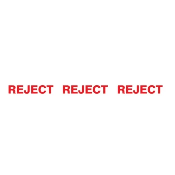Printed 'Reject' Tape - 50MM X 66M