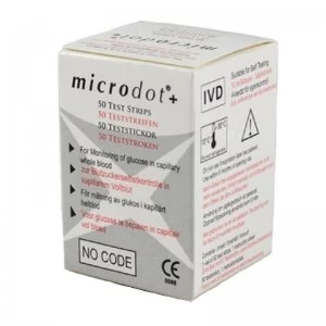 Microdot Blood Glucose Test Strips 50 Strips