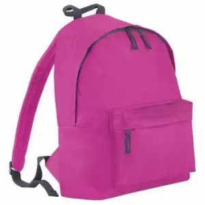 Bagbase Junior Fashion Backpack / Rucksack (14 Litres) (Pack of 2) (One Size) (Fuchsia/Graphite)