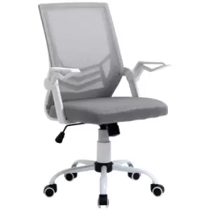 Vinsetto Mesh Swivel Office Chair Task Computer Chair With Lumbar Support Grey