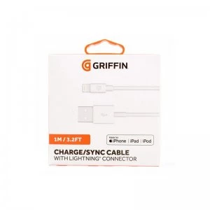Griffin 1m Charge/sync Cable & lightning - White