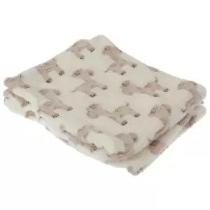 Baby Cupcake/Giraffe Design Boy/Girl Soft Pram Blanket (75cm x 100cm) (Cream/Giraffe)