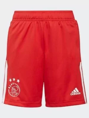 adidas Ajax Amsterdam Tiro Training Shorts, Red, Size 9-10 Years