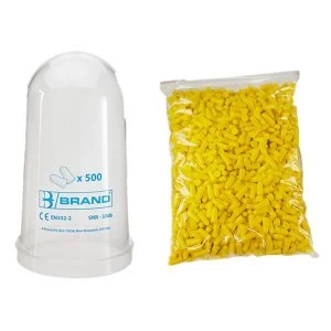 BBrand Ear Plug Refill Bottle Pack of 500 Yellow
