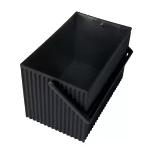 Omnioffre Stacking Storage Box Medium Black