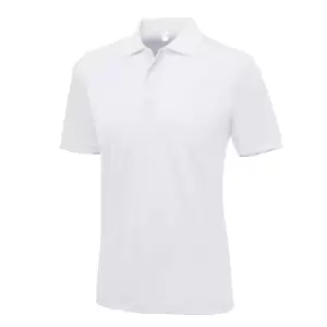 AWDis Just Cool Mens Smooth Short Sleeve Polo Shirt (XL) (Arctic White)