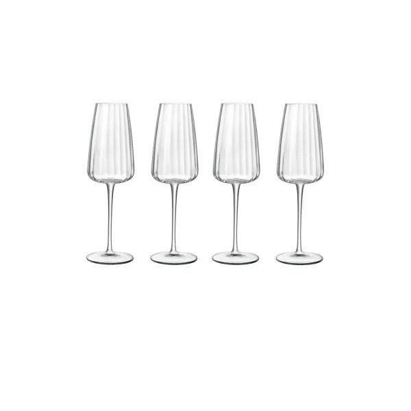 Optica Sparkling Wine Glasses - 210 ml Drinkware - Pack of 4