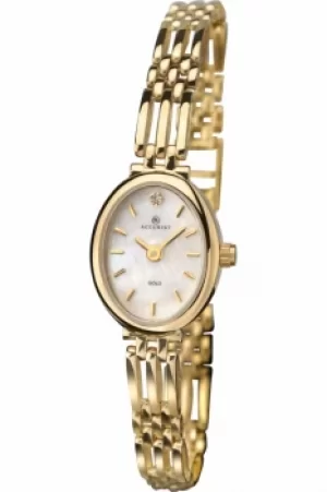 Ladies Accurist Gold 9ct Gold Diamond Watch 8803