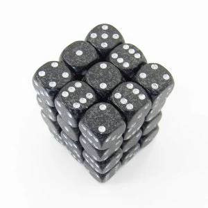 Chessex Speckled D6 Set of 36 : Ninja