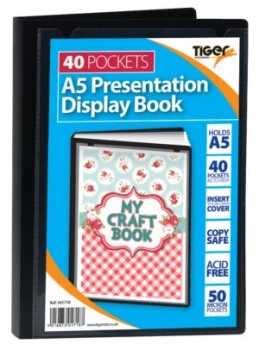 Tiger A5 Presentation Display Book Black 40 Pocket