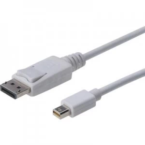Digitus DisplayPort Cable 3m White [1x DisplayPort plug - 1x Mini DisplayPort plug]