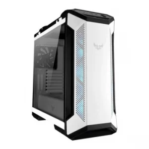 Asus TUF Gaming GT501 White Gaming Case with Window, E-ATX, No PSU, Tempered Smoked Glass, 3 x 12cm RGB Fans, Carry Handles
