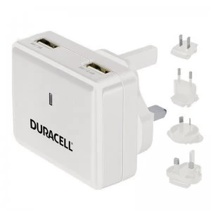 Duracell 2.4A Dual USB Mains Charger