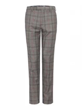 Ted Baker Mens Hemple Sterling Prince of Wales Check Trousers Light Grey