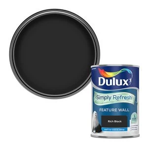 Dulux Simply Refresh Feature Wall Rich Black Matt Emulsion Paint 1.25L